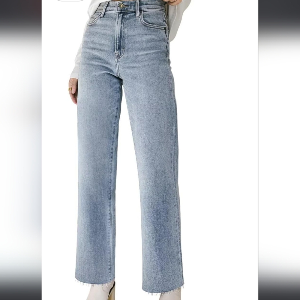 NWT Kdf Light Blue High Waisted Straight Leg Jeans